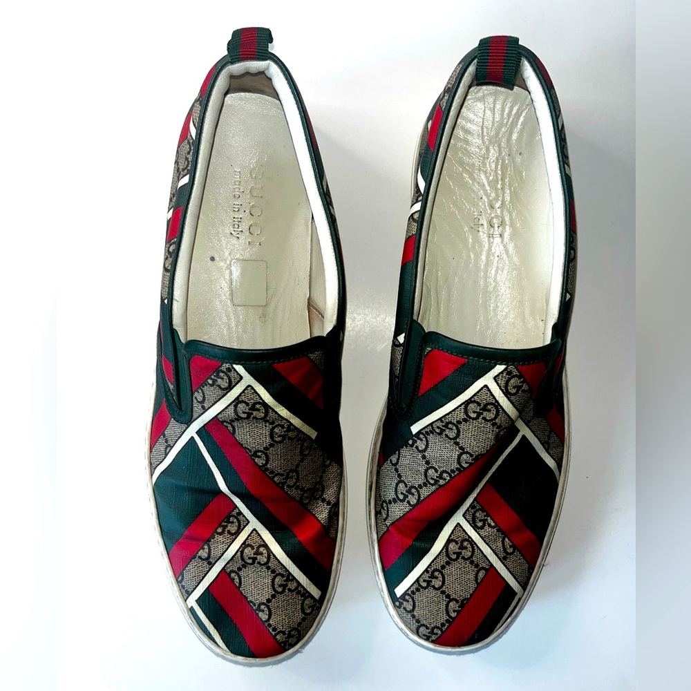 Gucci Men’s Slip-on GG Supreme Ace Sneaker, size 11